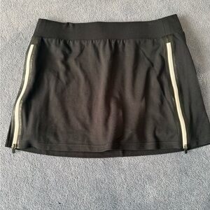 Fabletics Athletic Black Skort with Zipper Accents XL